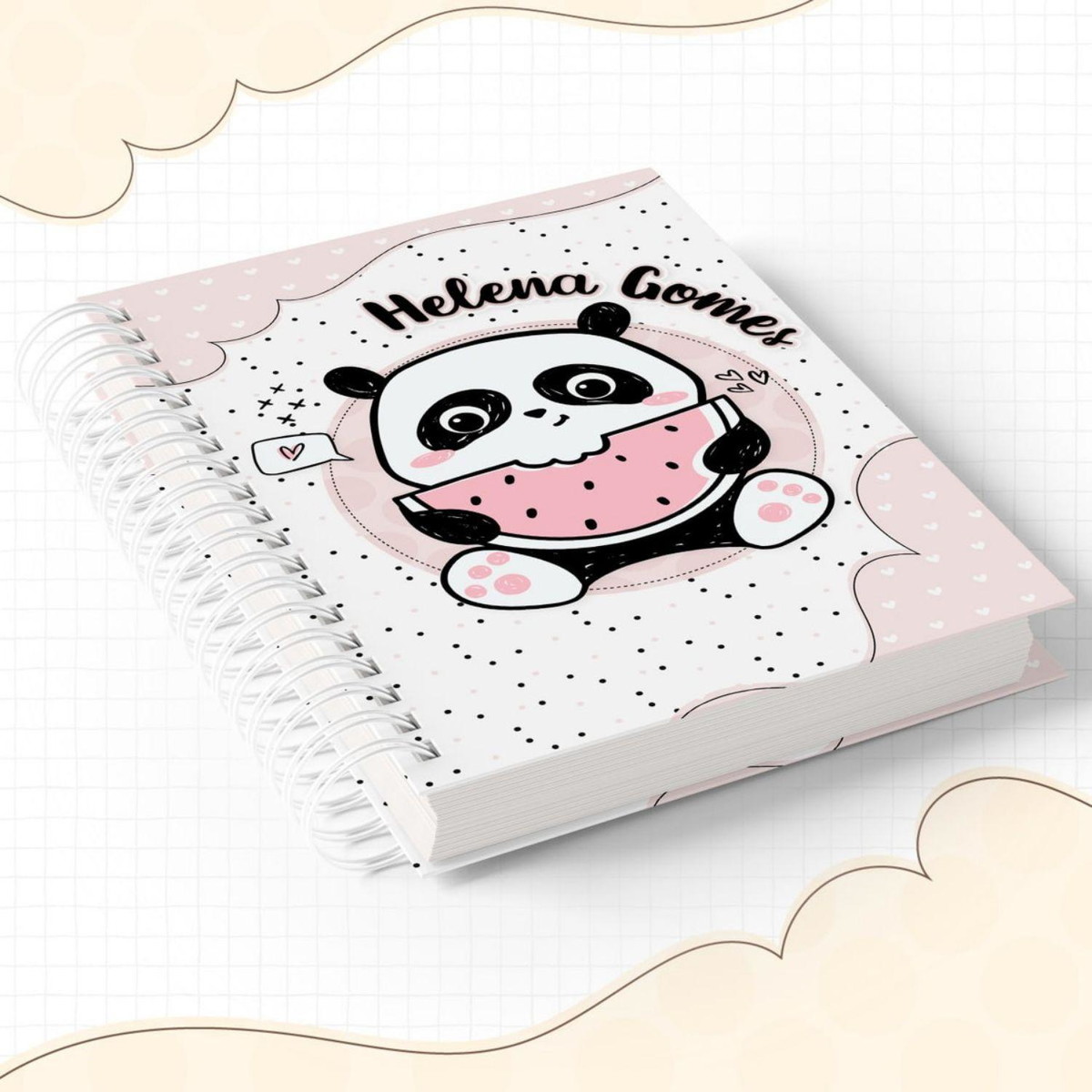 Arquivo Kit Encardenação/etiqueta Escolar Panda #14637 - Imagem 4