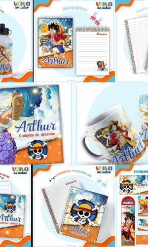 Arquivo Kit Escolar Completo Tema One Piece #16870
