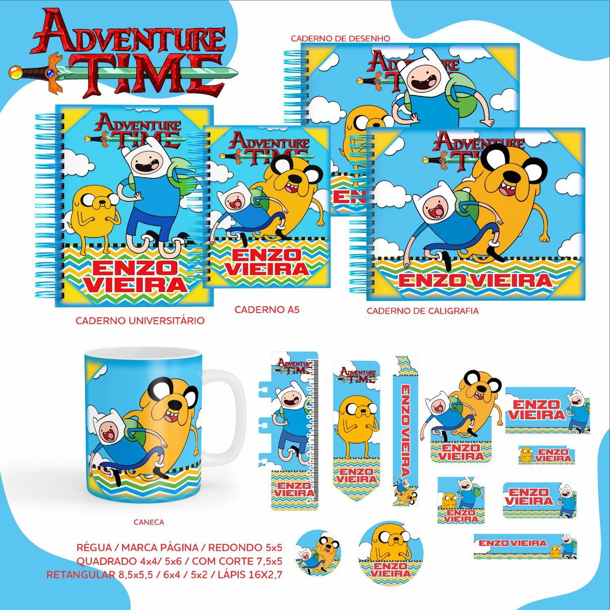 Arquivo Kit Etiquetas Escolares Hora da Aventura #11341