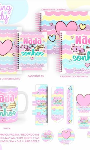 ARQUIVO KIT ETIQUETAS ESCOLARES LETTERING CANDY #11334