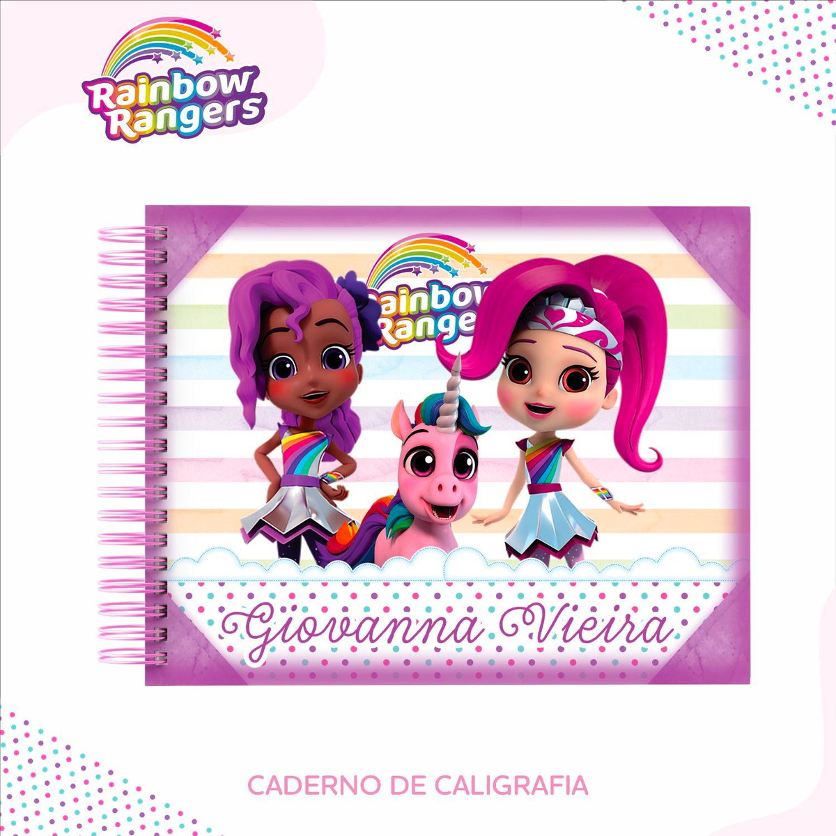 ARQUIVO KIT ETIQUETAS ESCOLARES RAINBOW RANGERS #11328 - Imagem 5