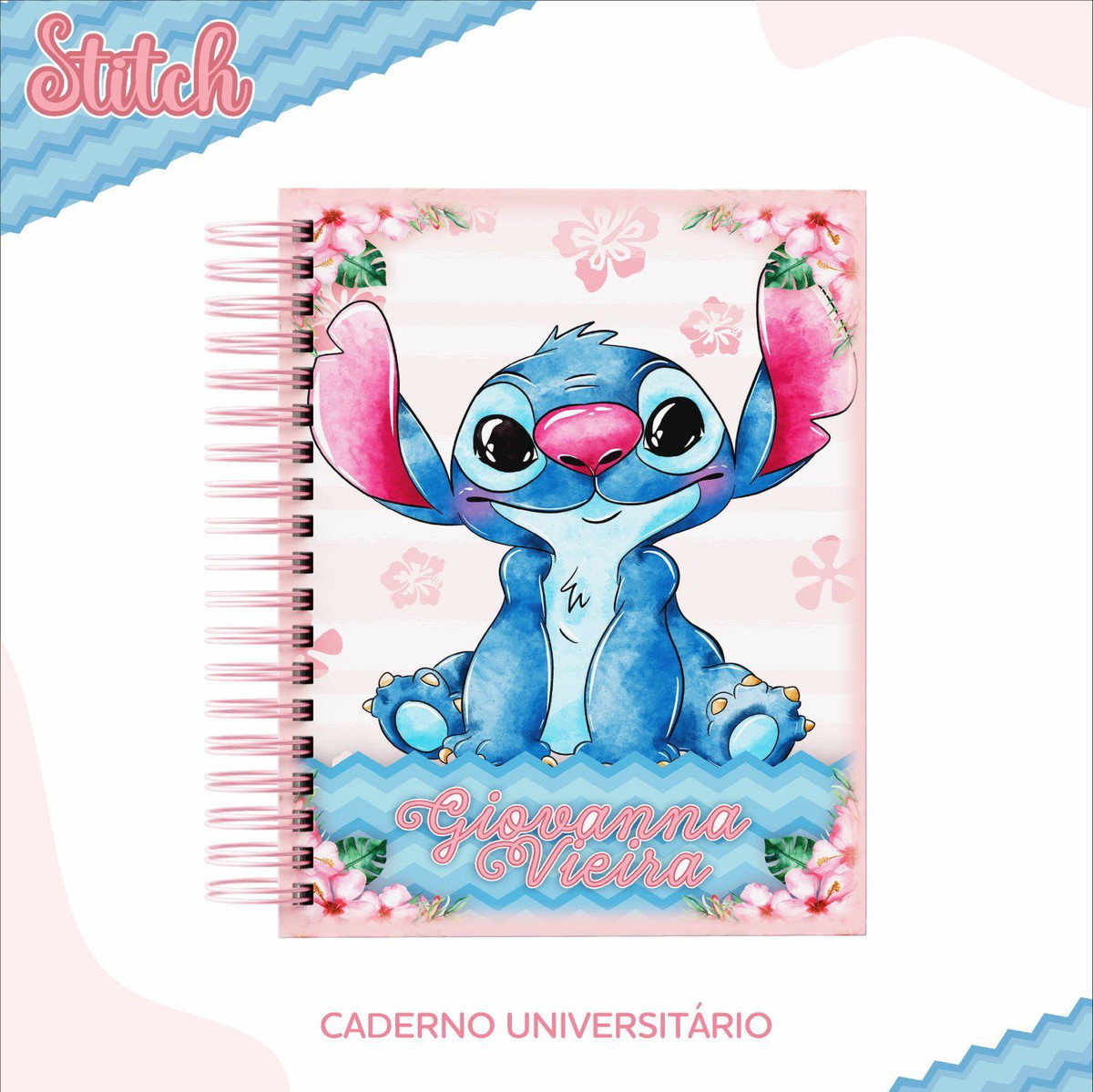 ARQUIVO KIT ETIQUETAS ESCOLARES STITCH #11323 - Imagem 4