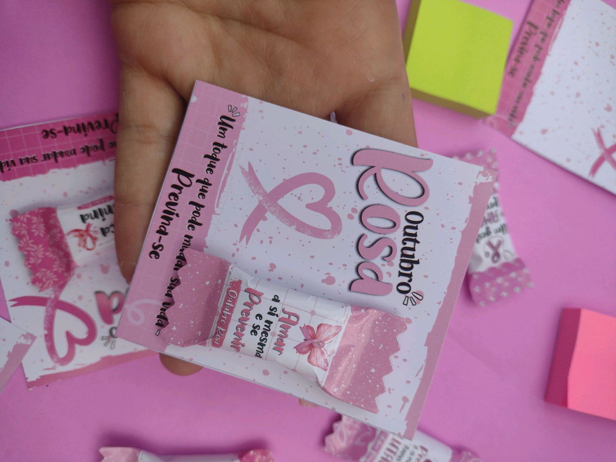 Arquivo Outubro Rosa Cartão para Balinhas #11011 - Imagem 2