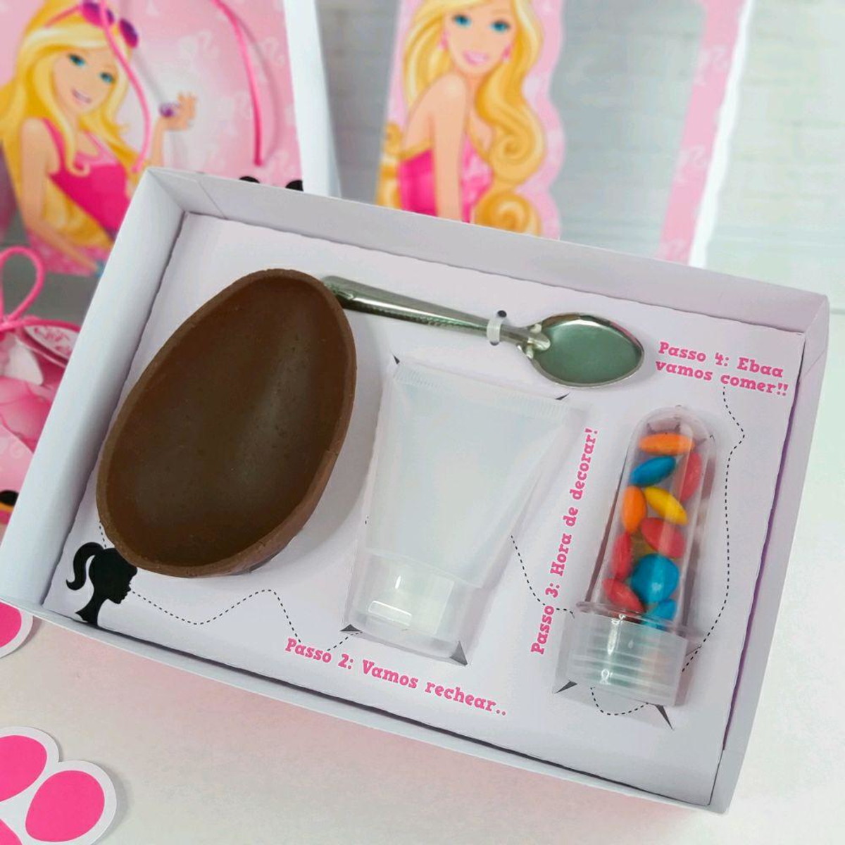 ARQUIVO PASCOA CAIXA MINI CONFEITEIRO BARBIE #3586 - Imagem 2