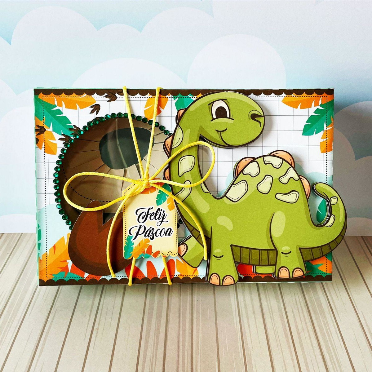 Arquivo Páscoa Caixa Mini Confeiteiro Dino #15754 - Imagem 3
