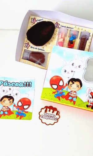 ARQUIVO PASCOA CAIXA MINI CONFEITEIRO HEROIS CUTE #13700