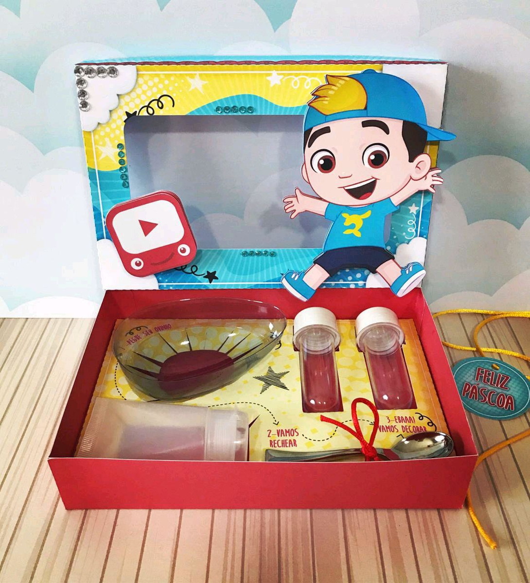 ARQUIVO PASCOA CAIXA MINI CONFEITEIRO LUCAS NETO #4565