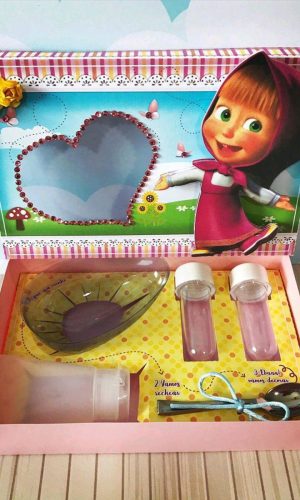 ARQUIVO PASCOA CAIXA MINI CONFEITEIRO MARSHA E O URSO #4553