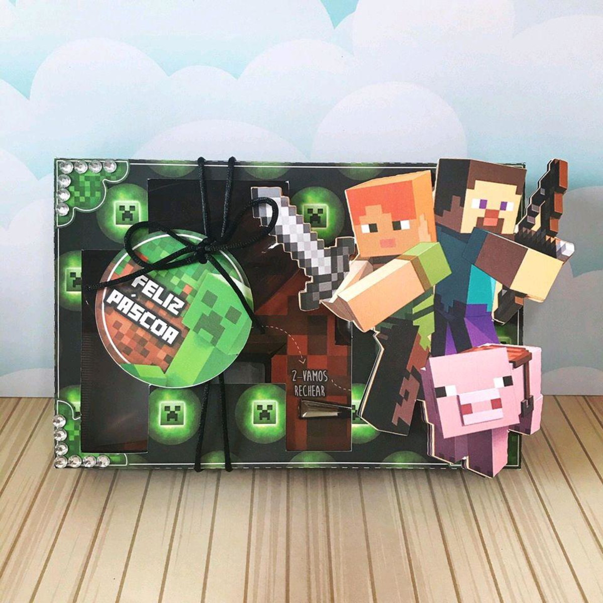 ARQUIVO PASCOA CAIXA MINI CONFEITEIRO MINECRAFT #4567
