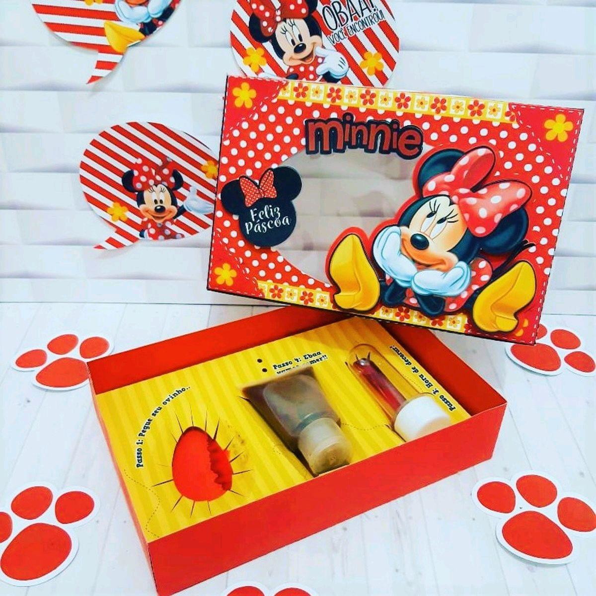 ARQUIVO PASCOA CAIXA MINI CONFEITEIRO MINNIE VERMELHA #3482
