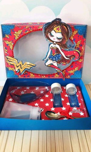 ARQUIVO PASCOA CAIXA MINI CONFEITEIRO MULHER MARAVILHA #4555