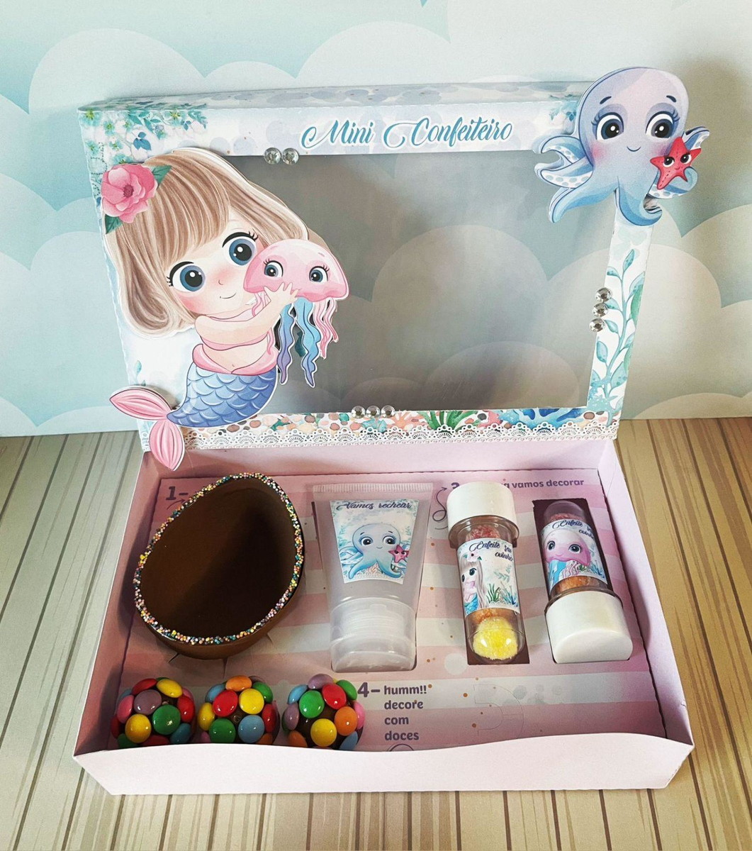 Arquivo Páscoa Caixa Mini Confeiteiro Sereia #15759 - Imagem 2