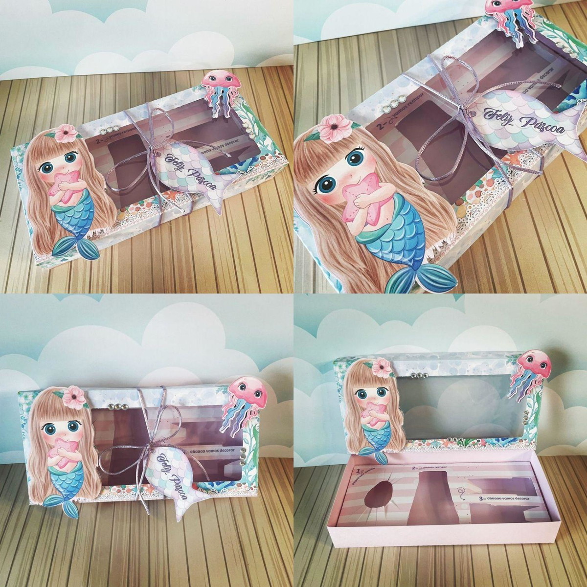 Arquivo Páscoa Caixa Mini Confeiteiro Sereia #15759 - Imagem 4