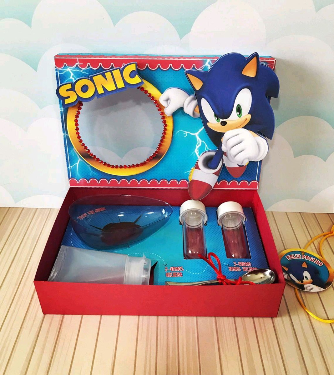 Arquivo Pascoa Caixa Mini Confeiteiro Sonic #4573