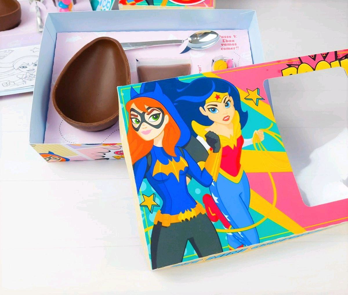 ARQUIVO PASCOA CAIXA MINI CONFEITEIRO SUPER HEROINA #3377 - Imagem 3