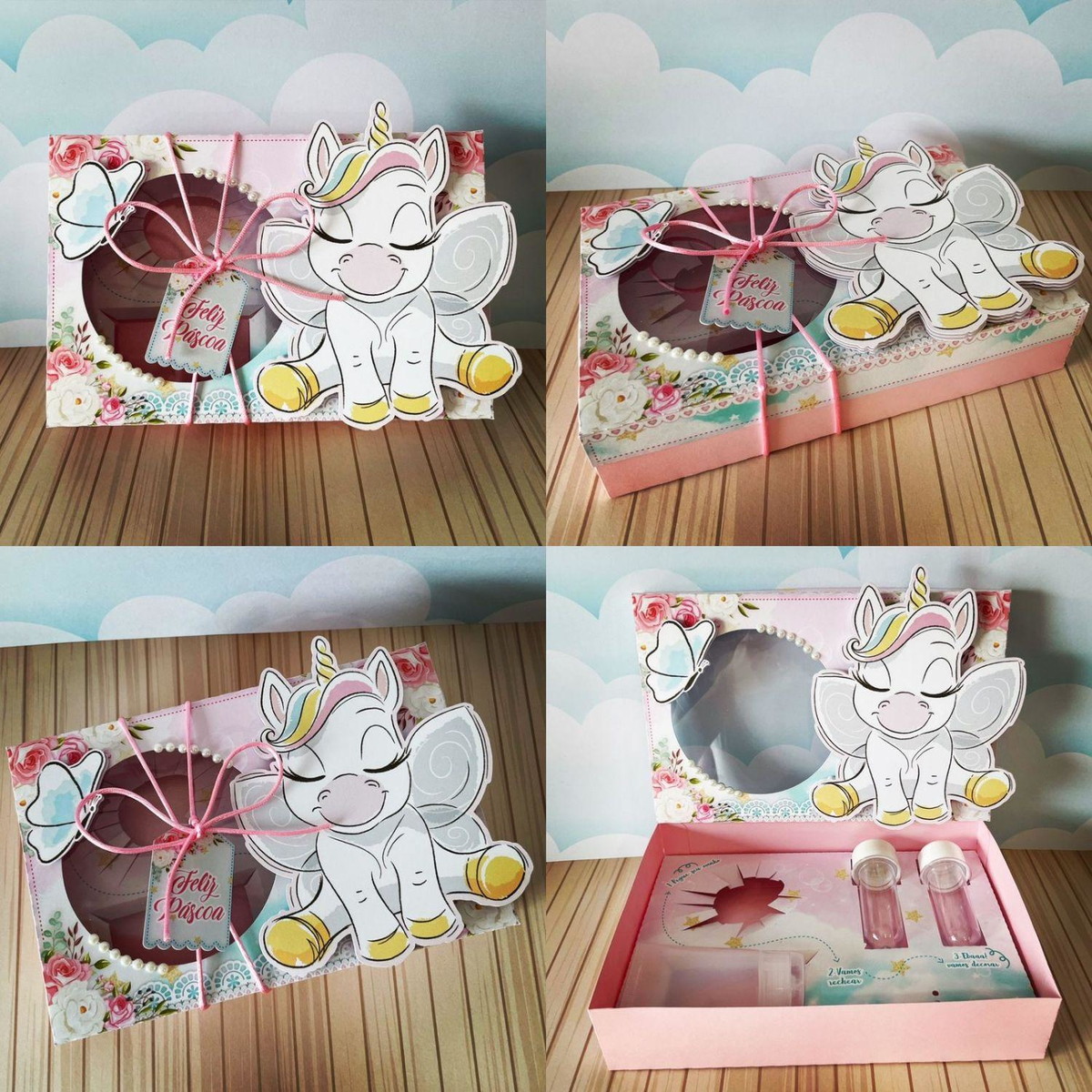 Arquivo Páscoa Caixa Mini Confeiteiro Unicórnio #15744