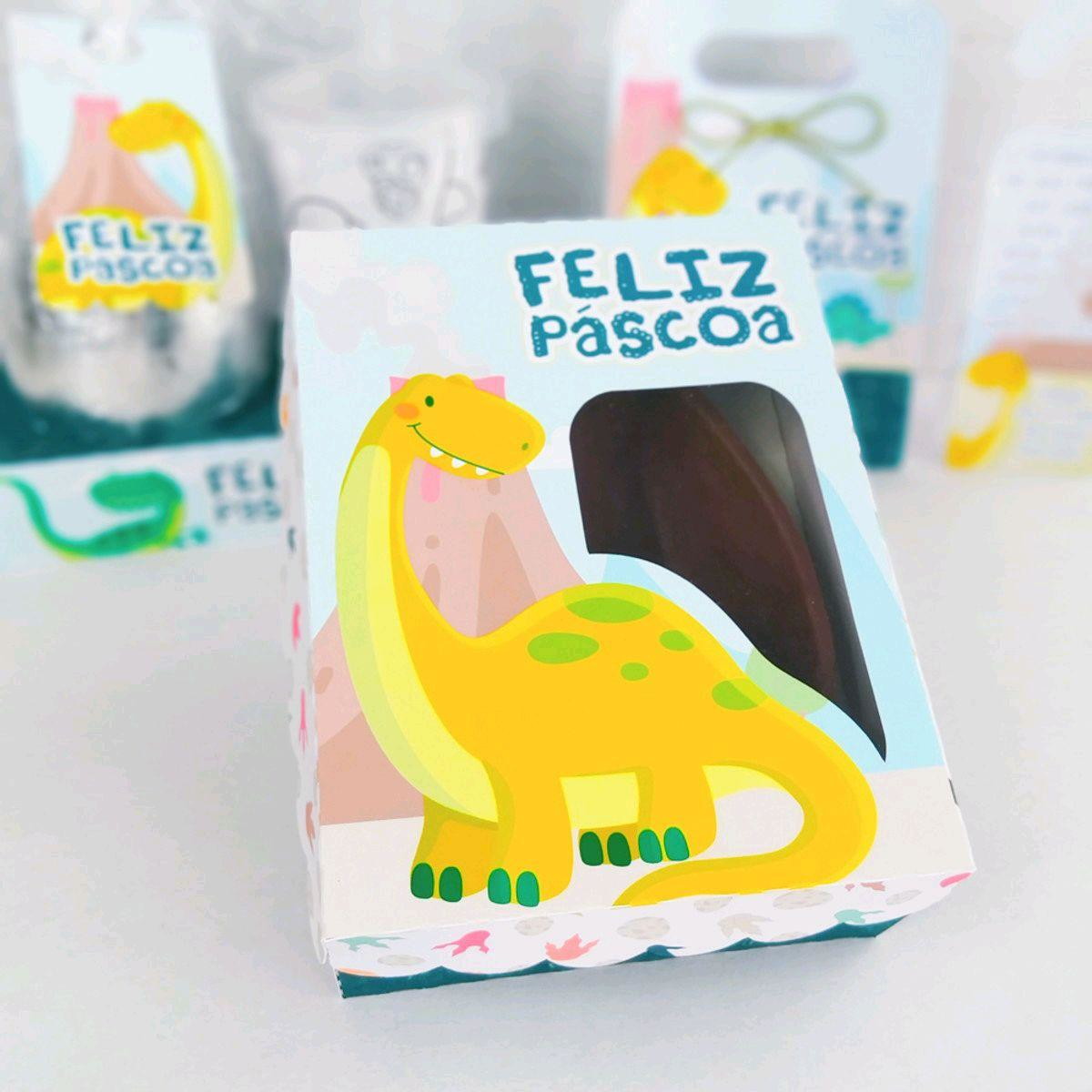 ARQUIVO PASCOA CAIXA OVO DE COLHER DINOSSAURO CUTE 250g 3610
