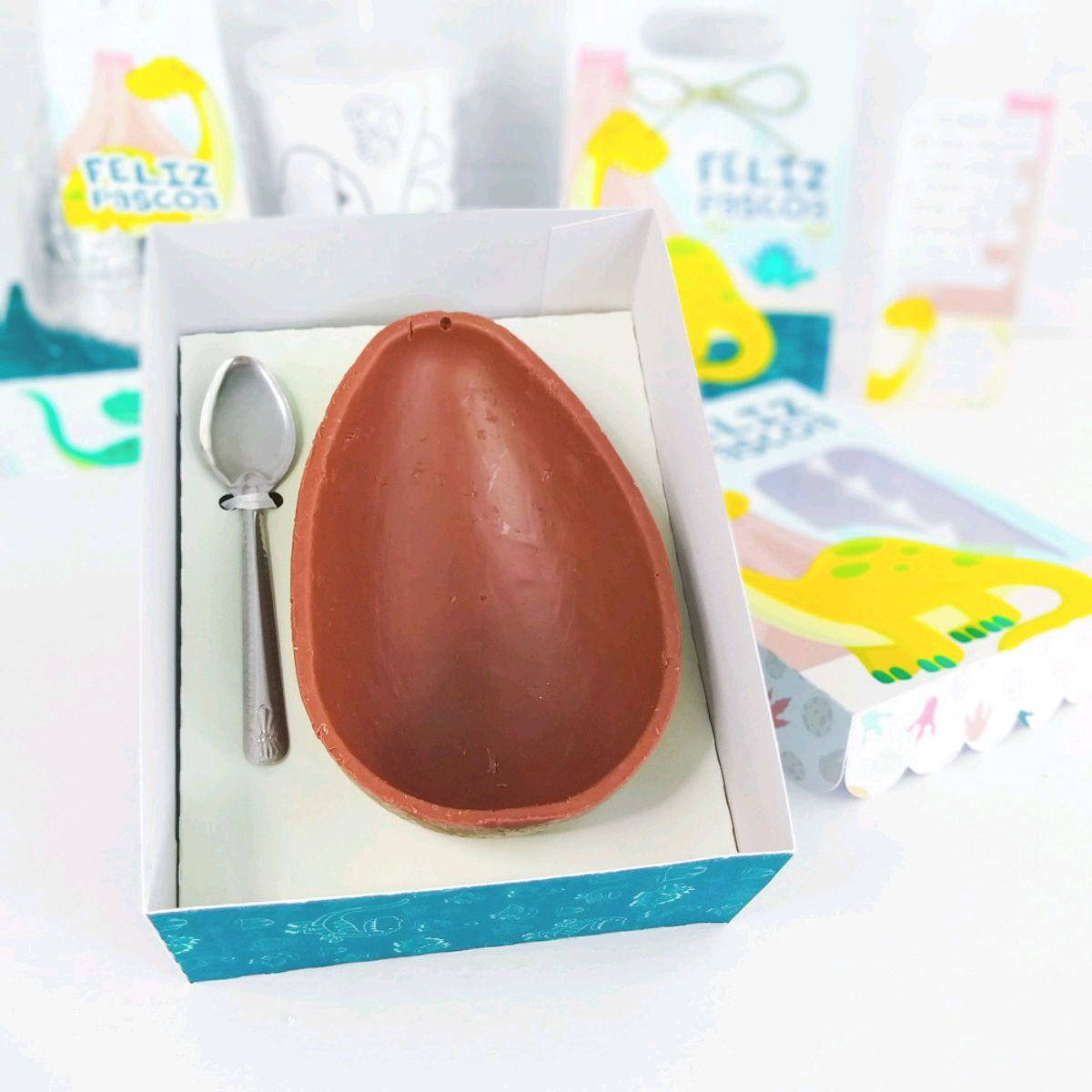ARQUIVO PASCOA CAIXA OVO DE COLHER DINOSSAURO CUTE 250g 3610 - Imagem 2