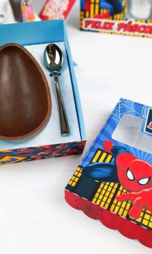 ARQUIVO PASCOA CAIXA OVO DE COLHER HOMEM ARANHA 250g #3385
