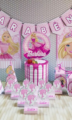 Arquivo de Corte Kit Festa Barbie #16000