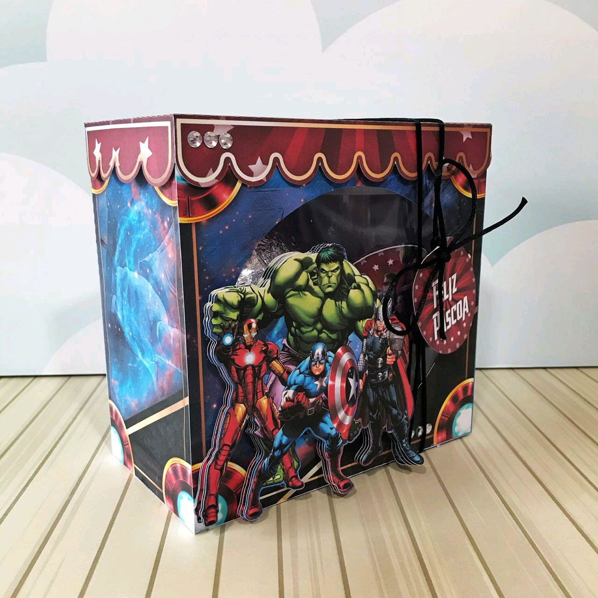 ARQUIVO PASCOA CAIXA OVO E COPO VINGADORES #4592 - Imagem 2