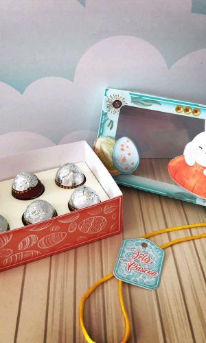 ARQUIVO PASCOA CAIXA PARA 6 DOCES COELHINHO #4530