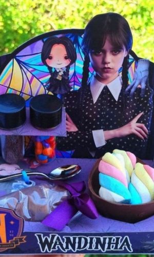 Arquivo Pascoa Cesta Confeiteiro + Colorir Wandinha #14772