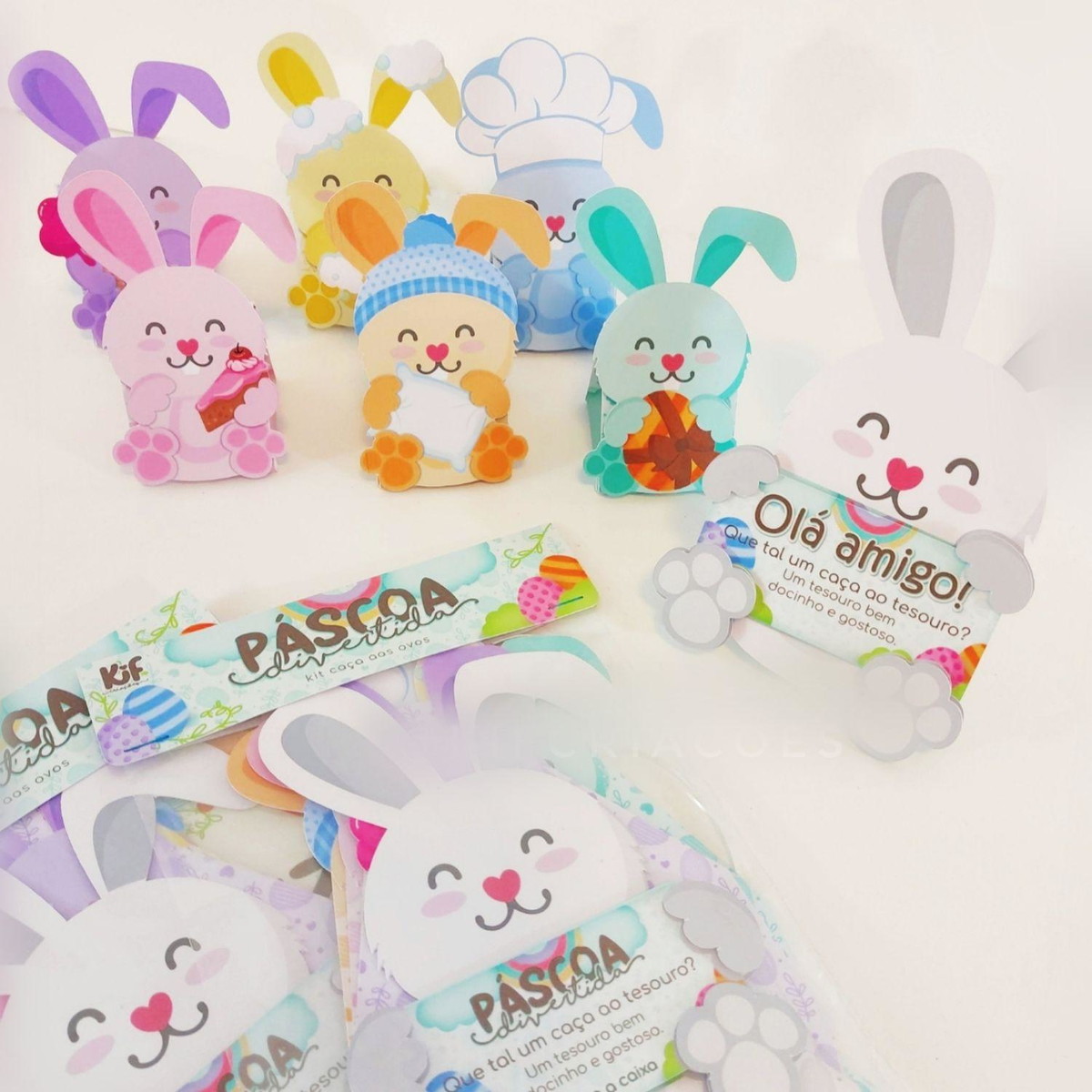 Arquivo Pascoa Kit Caça aos Ovos Coelhinhos #15783