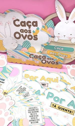 Arquivo Pascoa Kit Caça aos Ovos Coelhinhos #15787