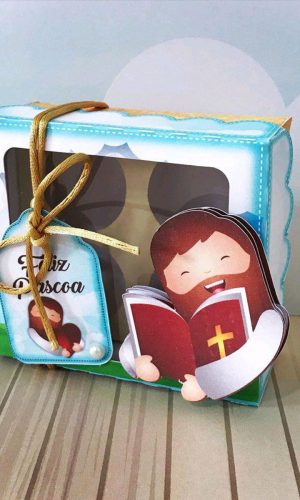 ARQUIVO PASCOA RELIGIOSA CAIXA PARA 4 DOCES #4515