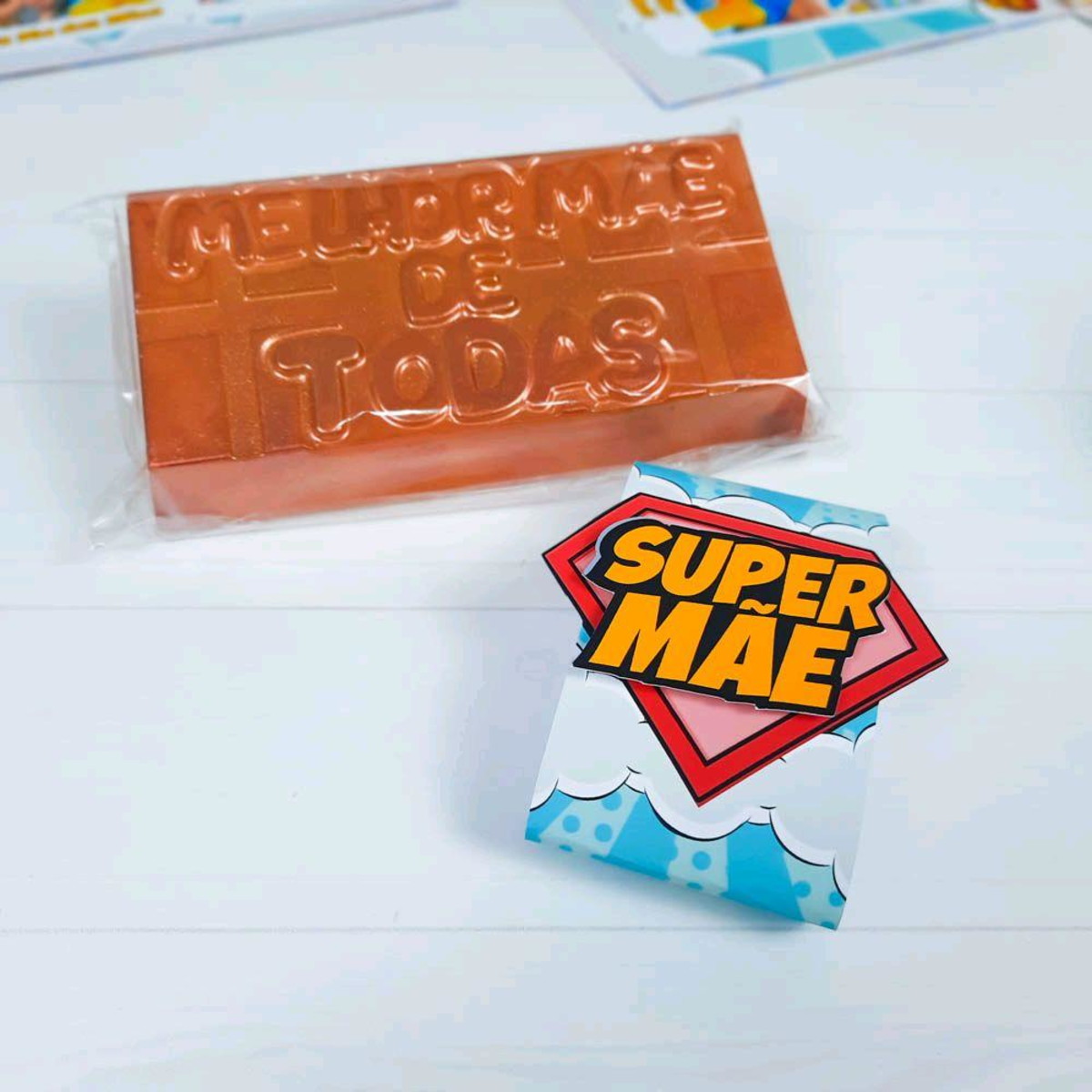 ARQUIVO SUPER MÃE LAPELA BARRA CHOCOLATE DIA DAS MÃES #5108 - Imagem 2