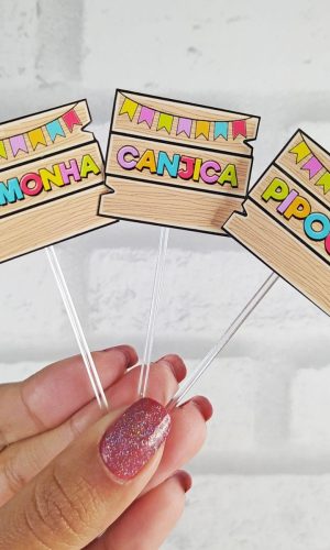 ARQUIVO TAGS E TOPPER DE COMIDA FESTA JUNINA SÃO JOÃO #14171