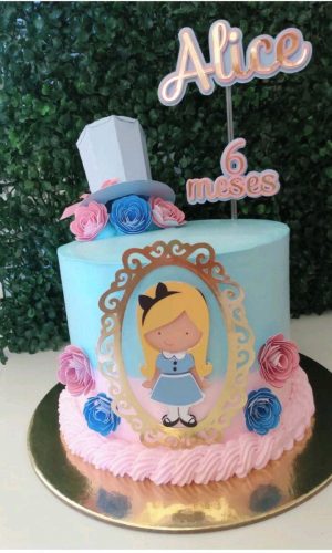 ARQUIVO TOPO DE BOLO ALICE NO PAIS DAS MARAVILHAS (#2638)