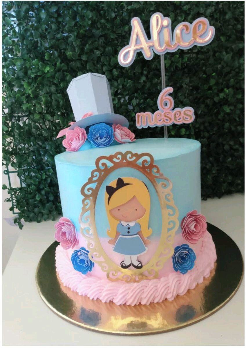 ARQUIVO TOPO DE BOLO ALICE NO PAIS DAS MARAVILHAS (#2638)