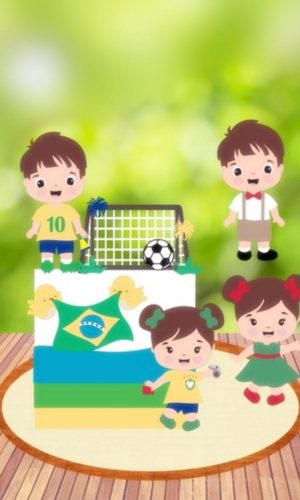 Arquivo Topo de Bolo Brasil Copa do Mundo 2022 #15490