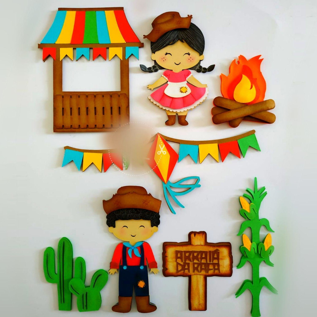 Arquivo Topo de Bolo Casal Festa Junina São João #14192