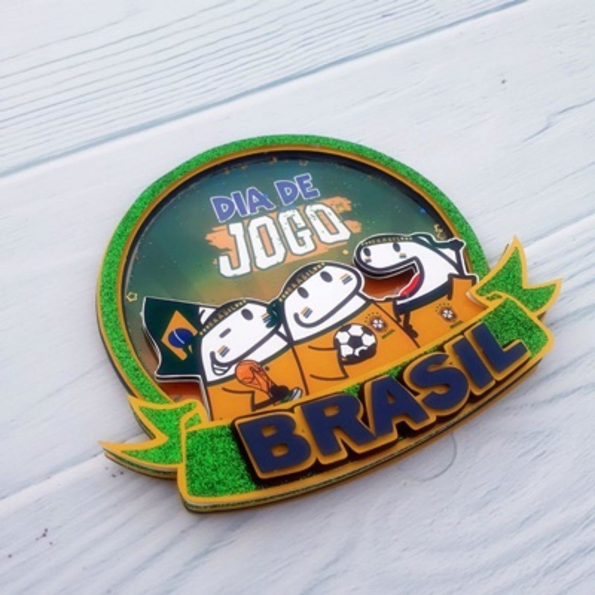 Arquivo Topo de Bolo Flork Brasil Copa do Mundo 2022 #15510