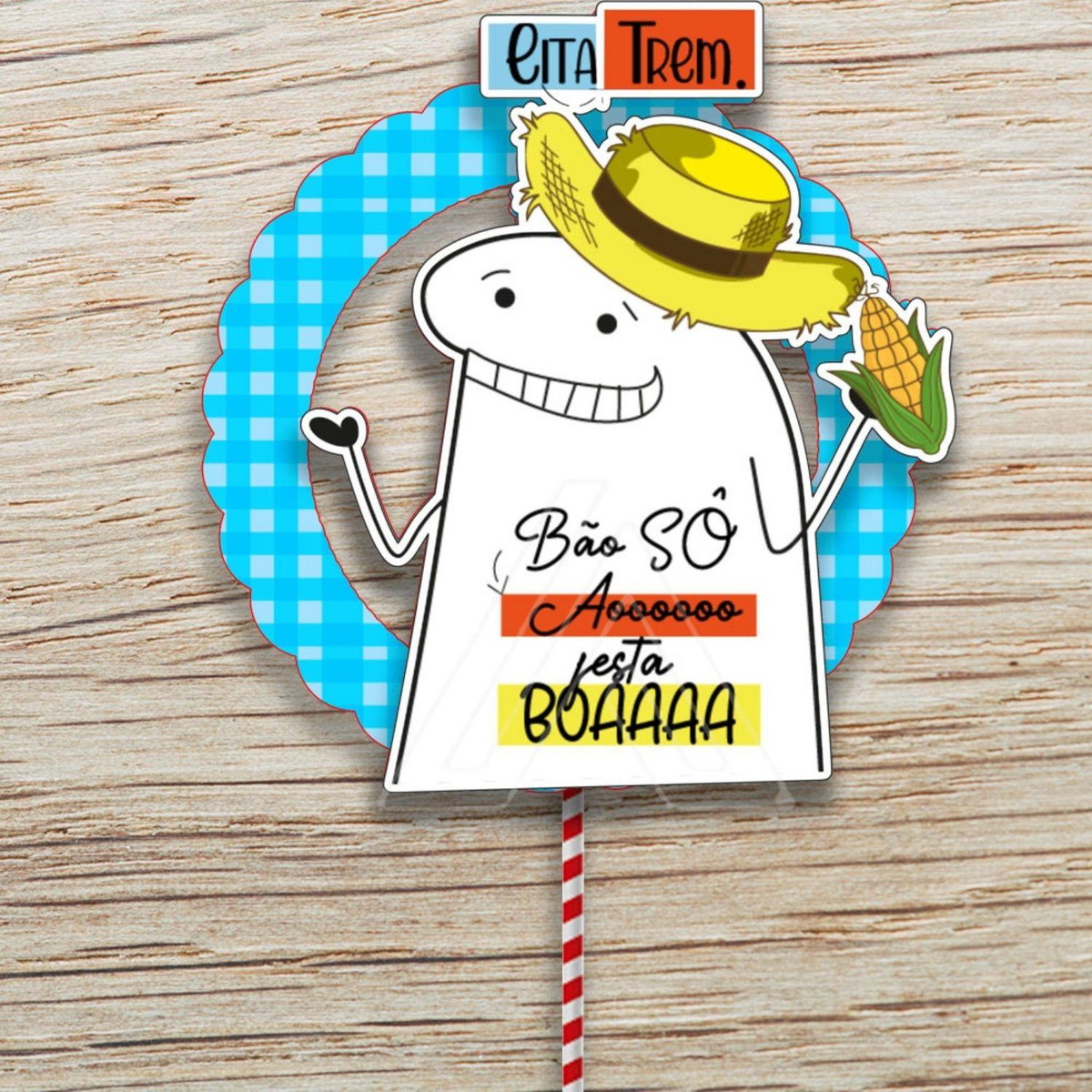 ARQUIVO TOPO DE BOLO FLORK FESTA JUNINA SÃO JOÃO #14186