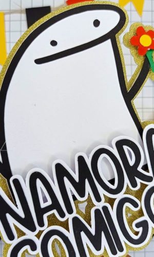 ARQUIVO TOPO DE BOLO FLORK NAMORA COMIGO #13740