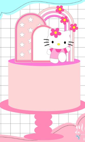 Arquivo Topo de Bolo - Hello Kitty Camadas 005
