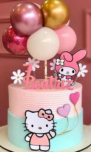 Arquivo Topo de Bolo - Hello Kitty em Camadas 006
