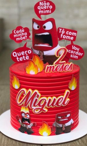 Arquivo Topo de Bolo Mesversario Divertidamente Raiva #16520