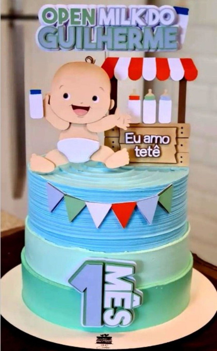 Arquivo Topo de Bolo Mesversario Open Milk Eu Amo Tete 16583