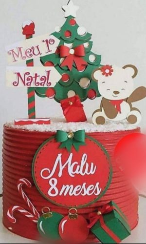 Arquivo Topo de Bolo Primeiro Natal Menina #2789 Studio pdf