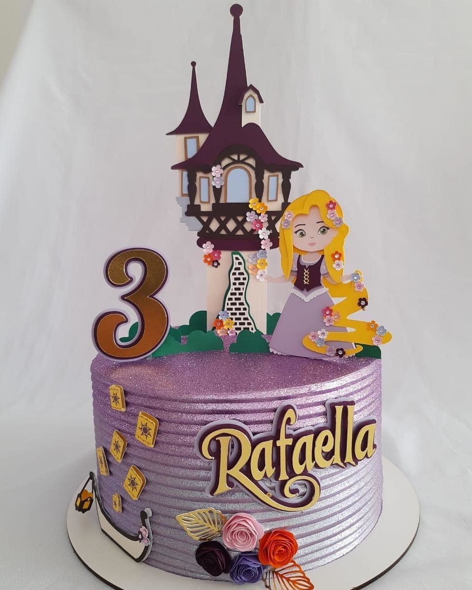 Arquivo Topo de Bolo - Rapunzel