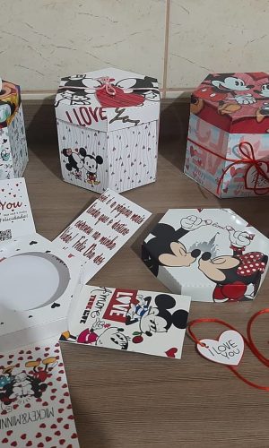 Arquivos de Corte Caixas Minnie e Mickey Dia dos Namorados