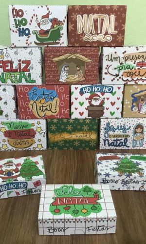 Arquivos de Corte Caixas para 6 Doces Natal