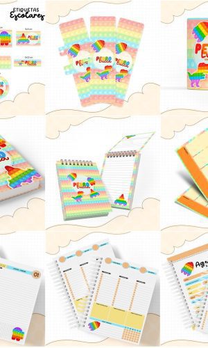 Arquivos de corte combo escolar pop it menino