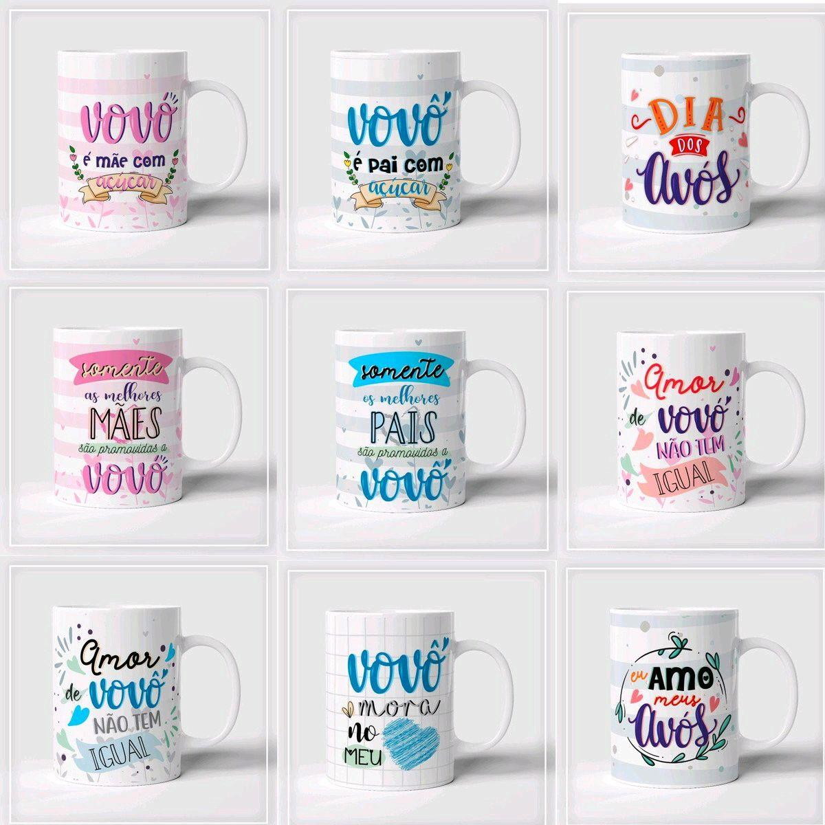 ARTE DIGITAL DIA DOS AVOS CANECA SUBLIMAÇÃO(#553)