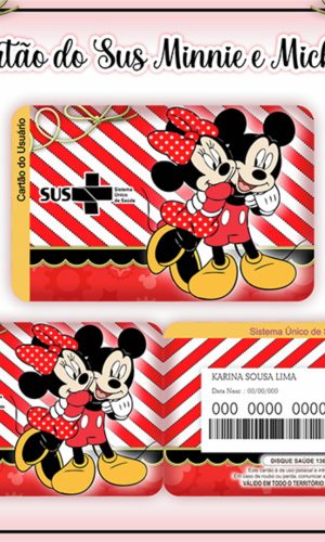 Cartão Digital Sus Mickey e Minnie